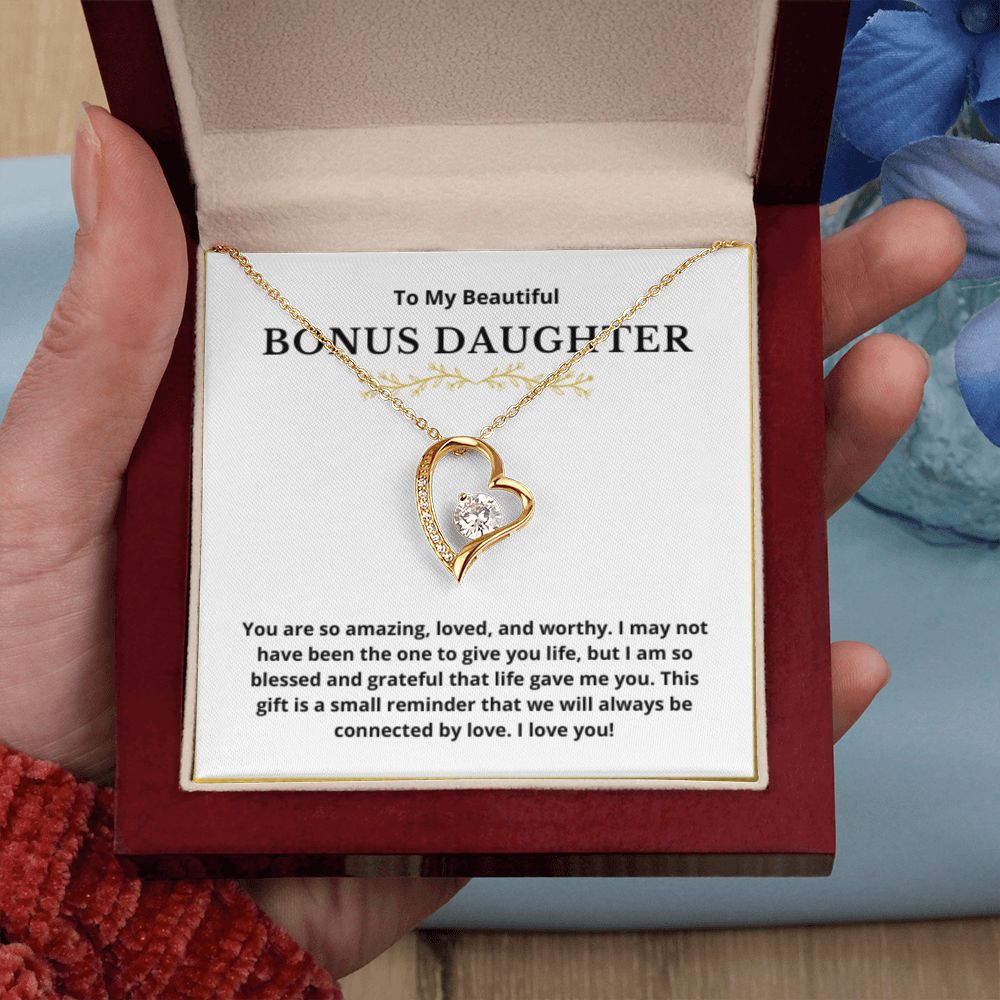 BONUS DAUGHTER gift for step daughter wedding gifts step daughter necklace gift to step daughter from bride groom stepmother BIRTHDAY gift
