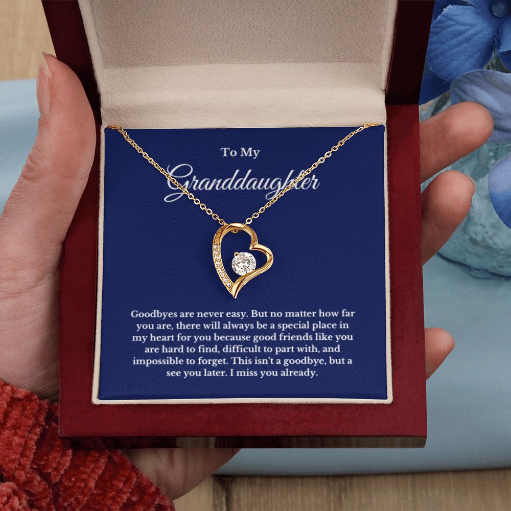 To My Granddaughter Necklace, Granddaughter Gift from Grandpa, Grandma, Birthday Graduation Gift, Christmas Gift for Her