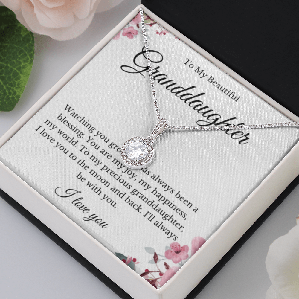 Eternal Hope, Grandparent Granddaughter Necklace, Grandfather Gift, Jewelry for Granddaughter, Message Card, Christmas Gift