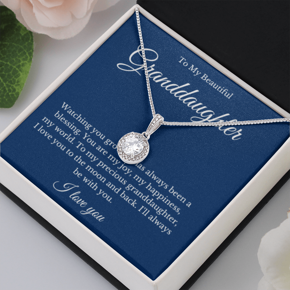 Eternal Hope, Grandparent Granddaughter Necklace, Grandfather Gift, Jewelry for Granddaughter, Message Card, Christmas Gift