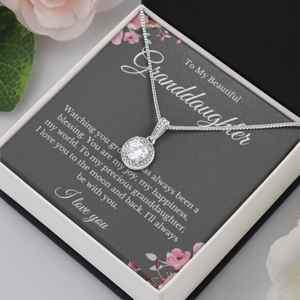 Eternal Hope, Grandparent Granddaughter Necklace, Grandfather Gift, Jewelry for Granddaughter, Message Card, Christmas Gift