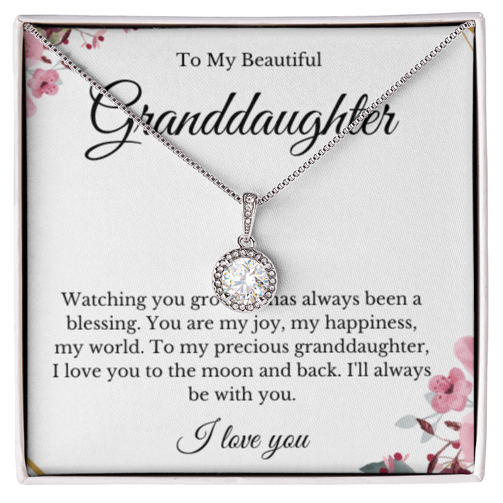 Eternal Hope, Grandparent Granddaughter Necklace, Grandfather Gift, Jewelry for Granddaughter, Message Card, Christmas Gift