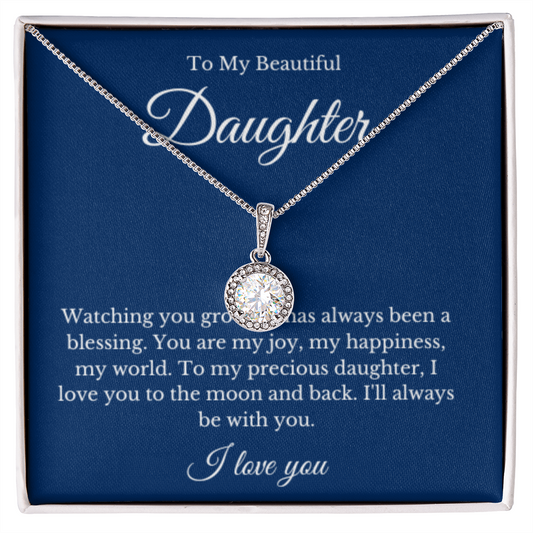 Eternal Hope, Mom Daughter Necklace, Mom Gift, Mother's Day Gift, Daughter Gift, Jewelry for Mom, Message Card Necklace, Christmas Gift