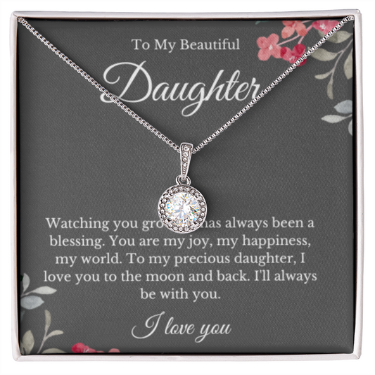 Eternal Hope, Mom Daughter Necklace, Mom Gift, Mother's Day Gift, Daughter Gift, Jewelry for Mom, Message Card Necklace, Christmas Gift