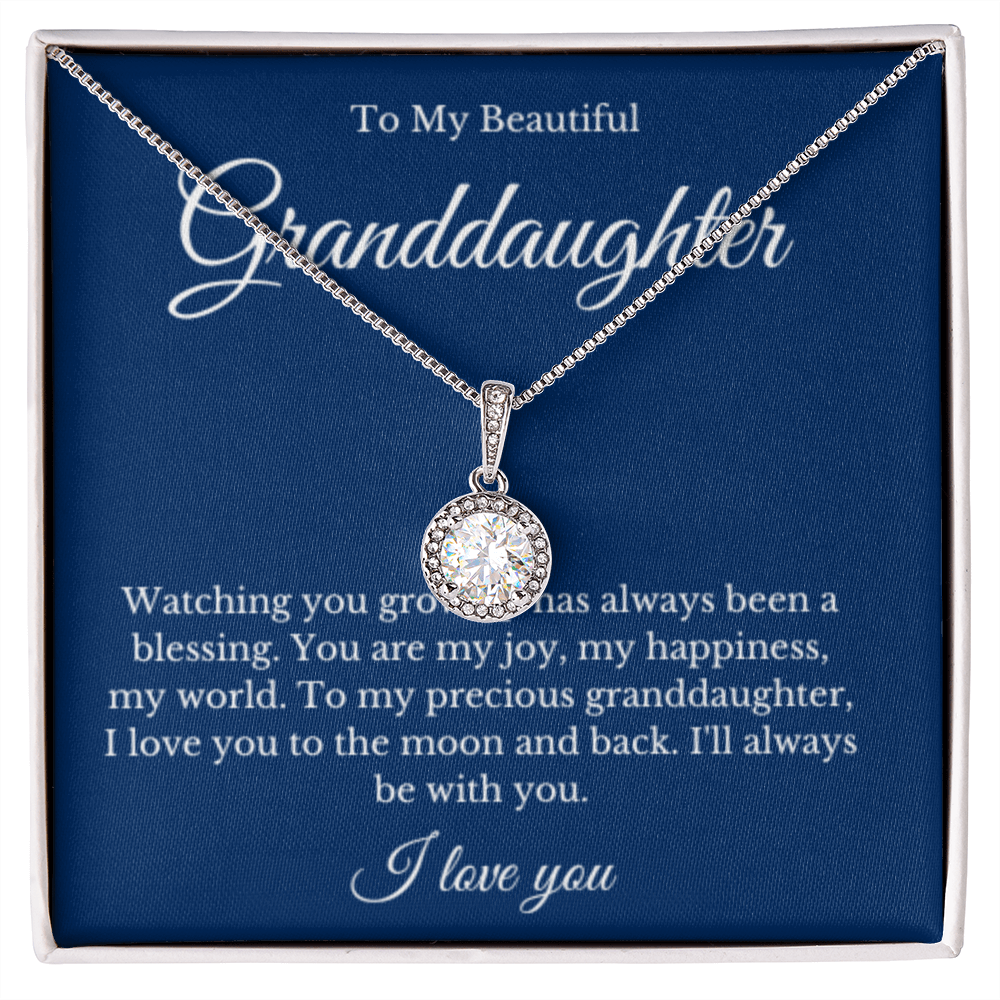 Eternal Hope, Grandparent Granddaughter Necklace, Grandfather Gift, Jewelry for Granddaughter, Message Card, Christmas Gift
