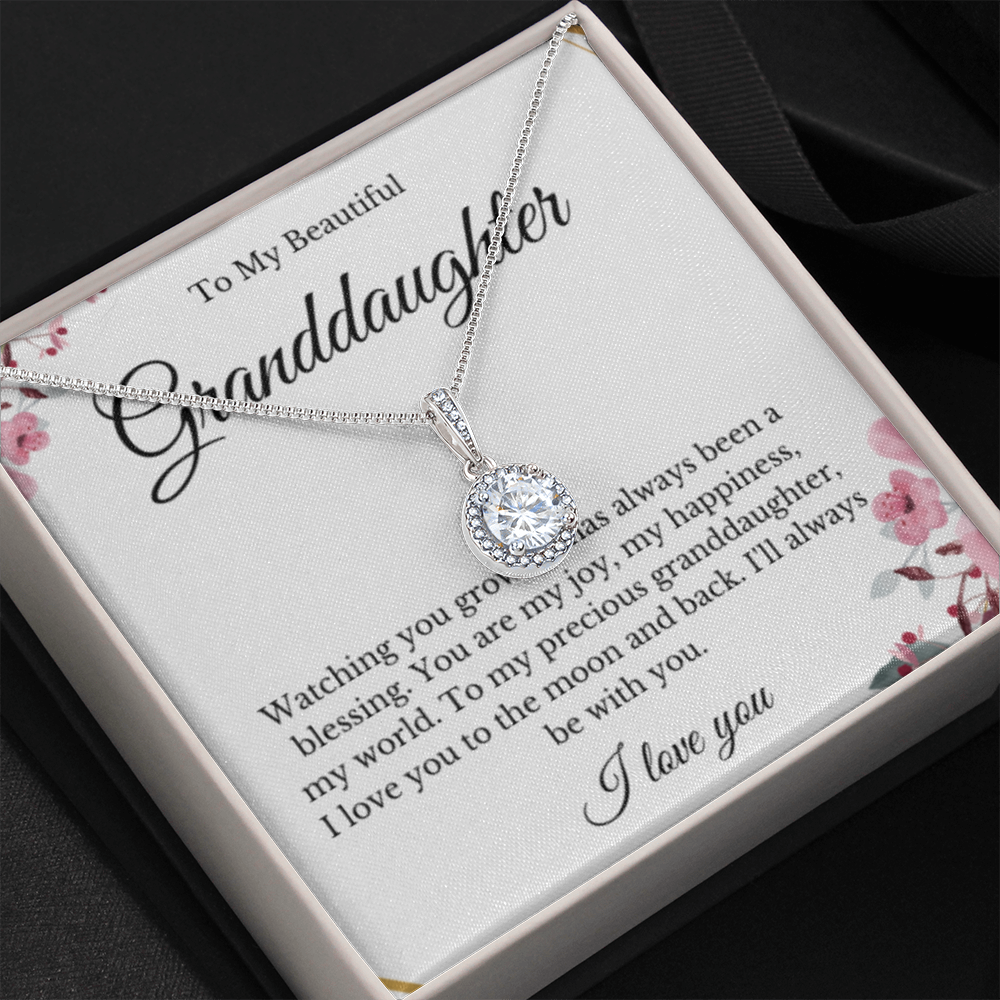 Eternal Hope, Grandparent Granddaughter Necklace, Grandfather Gift, Jewelry for Granddaughter, Message Card, Christmas Gift