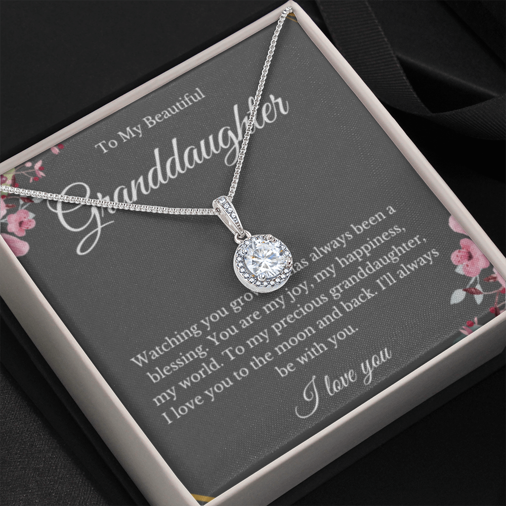 Eternal Hope, Grandparent Granddaughter Necklace, Grandfather Gift, Jewelry for Granddaughter, Message Card, Christmas Gift