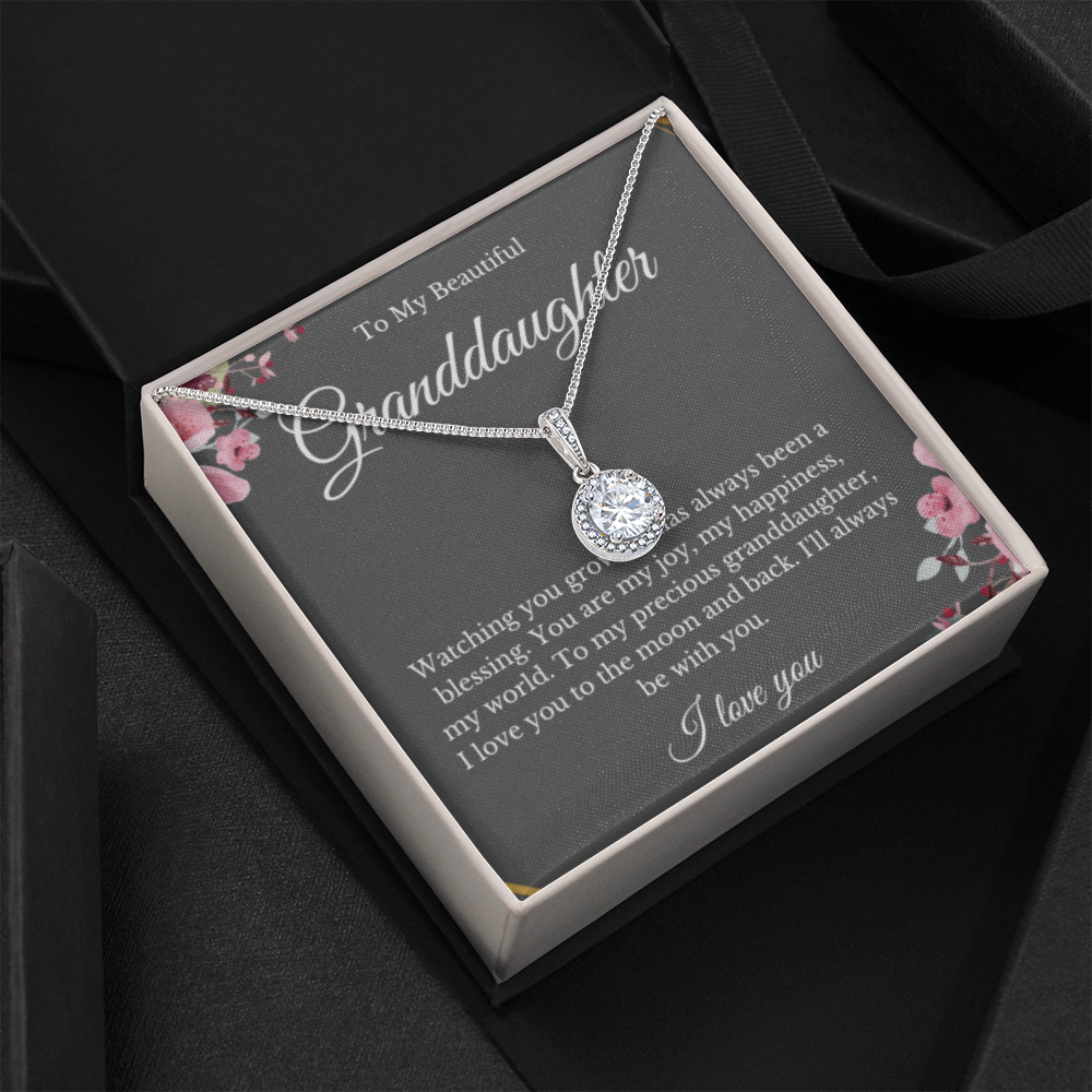 Eternal Hope, Grandparent Granddaughter Necklace, Grandfather Gift, Jewelry for Granddaughter, Message Card, Christmas Gift