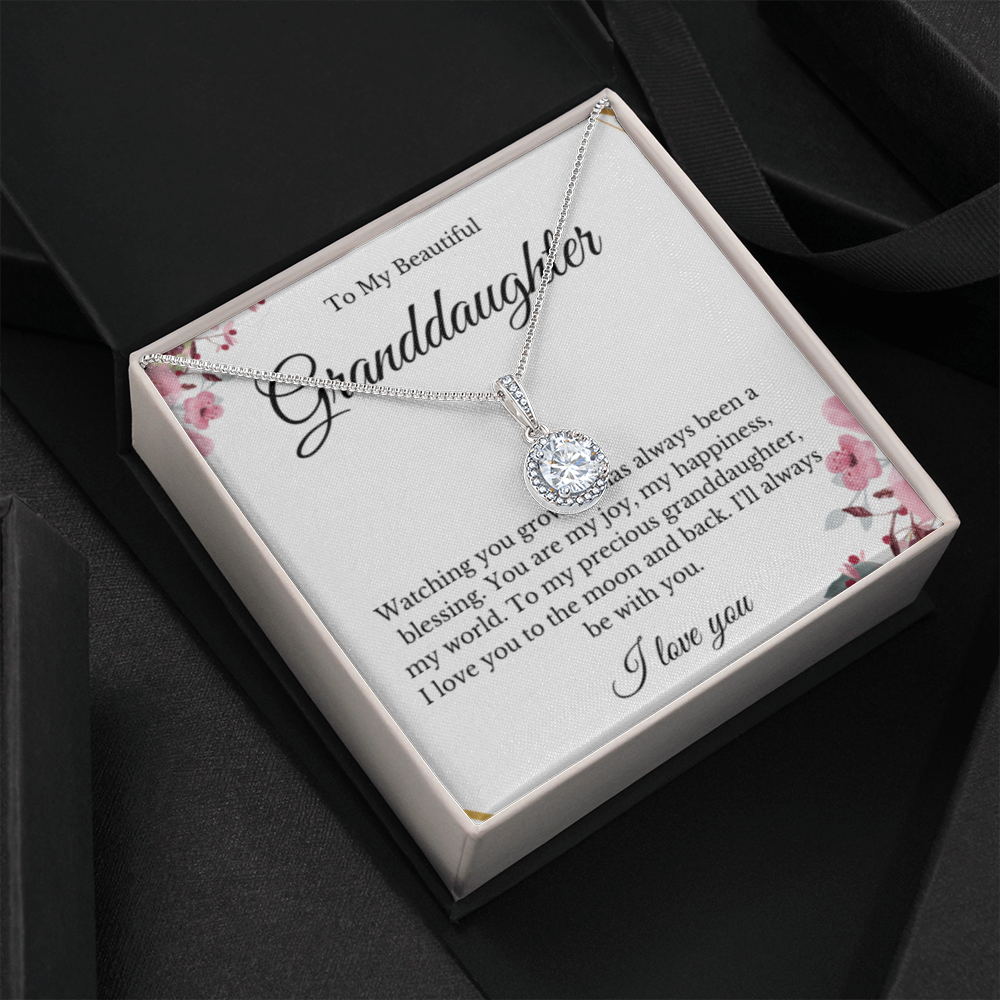 Eternal Hope, Grandparent Granddaughter Necklace, Grandfather Gift, Jewelry for Granddaughter, Message Card, Christmas Gift