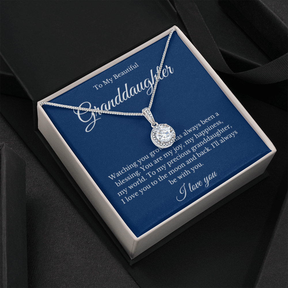 Eternal Hope, Grandparent Granddaughter Necklace, Grandfather Gift, Jewelry for Granddaughter, Message Card, Christmas Gift