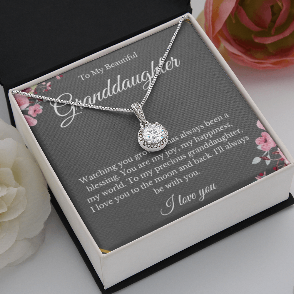 Eternal Hope, Grandparent Granddaughter Necklace, Grandfather Gift, Jewelry for Granddaughter, Message Card, Christmas Gift