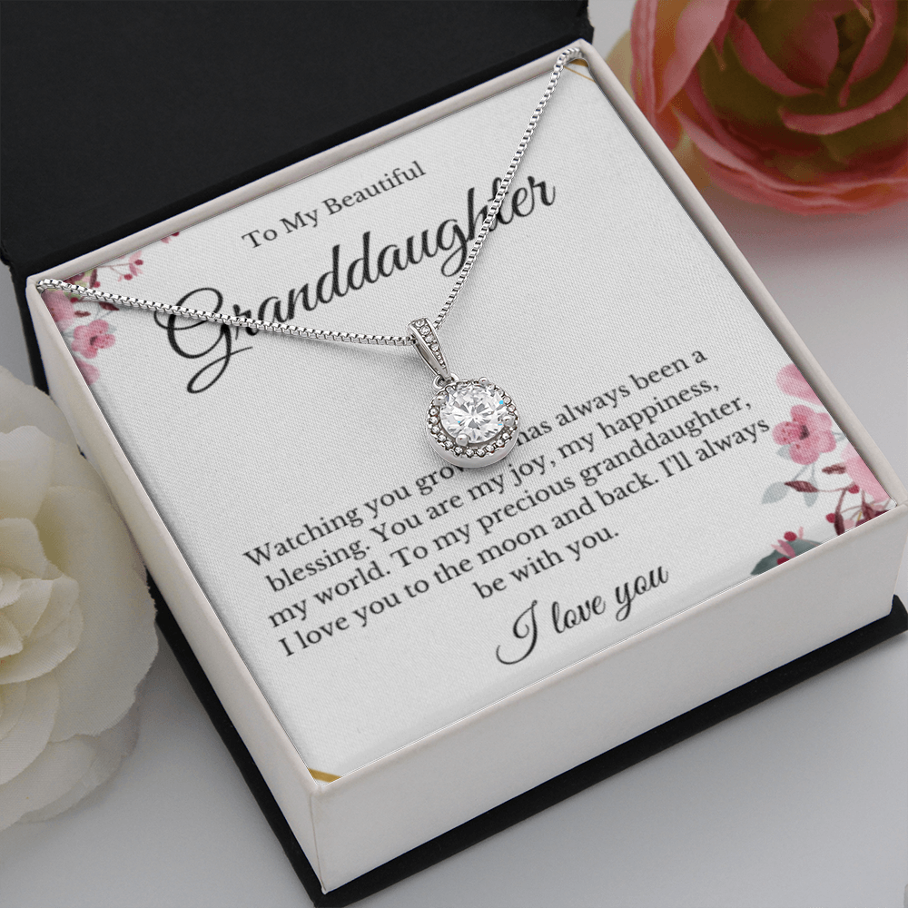 Eternal Hope, Grandparent Granddaughter Necklace, Grandfather Gift, Jewelry for Granddaughter, Message Card, Christmas Gift
