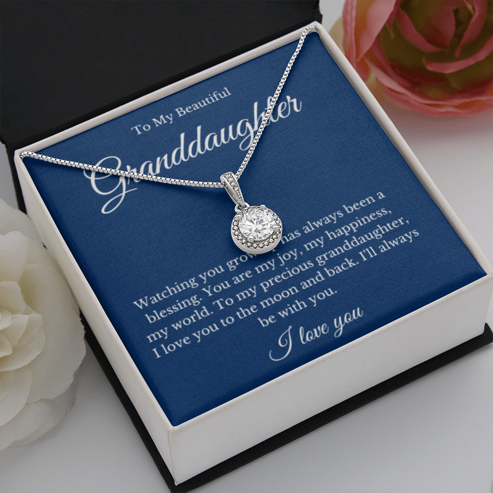 Eternal Hope, Grandparent Granddaughter Necklace, Grandfather Gift, Jewelry for Granddaughter, Message Card, Christmas Gift