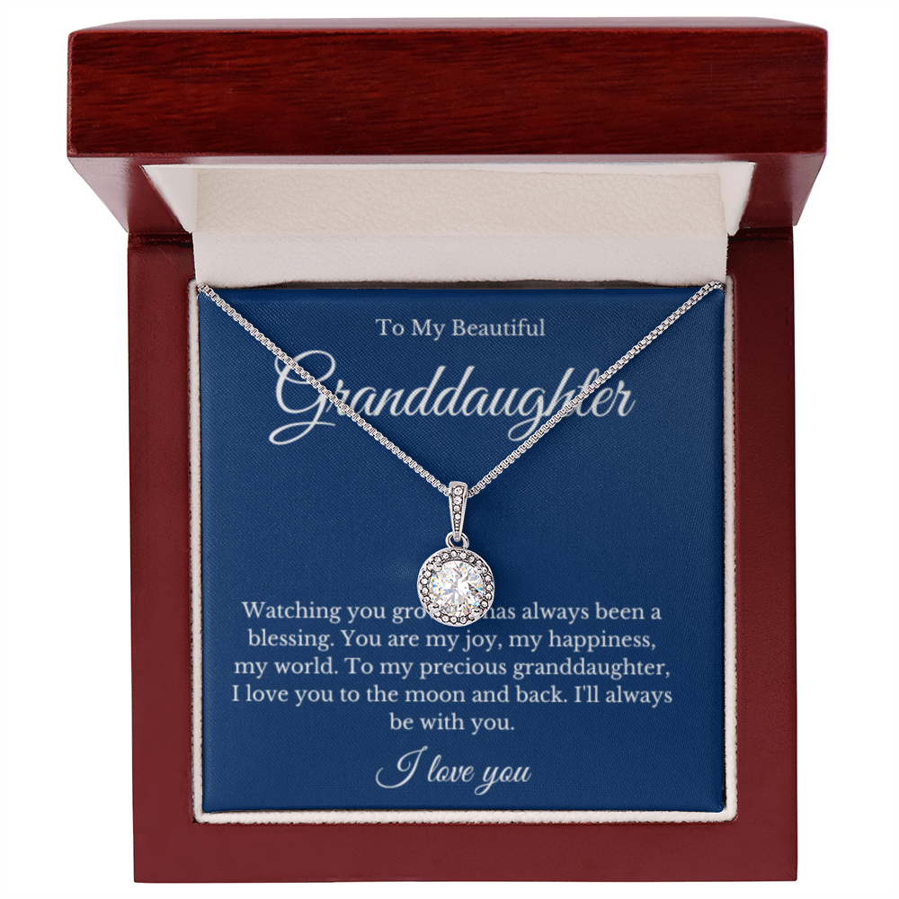 Eternal Hope, Grandparent Granddaughter Necklace, Grandfather Gift, Jewelry for Granddaughter, Message Card, Christmas Gift
