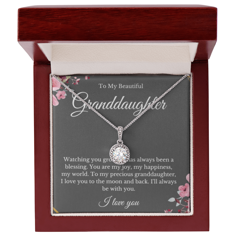 Eternal Hope, Grandparent Granddaughter Necklace, Grandfather Gift, Jewelry for Granddaughter, Message Card, Christmas Gift