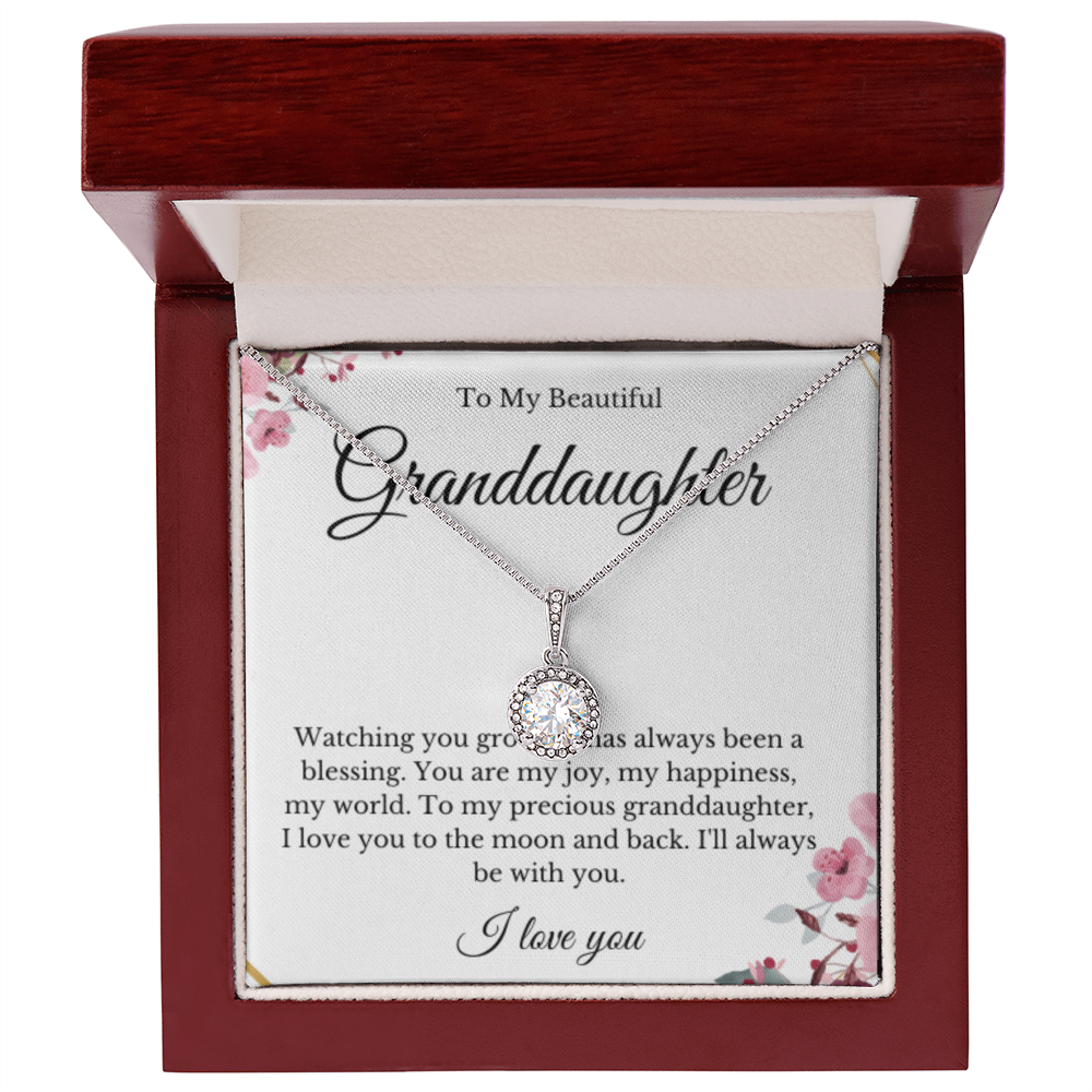 Eternal Hope, Grandparent Granddaughter Necklace, Grandfather Gift, Jewelry for Granddaughter, Message Card, Christmas Gift