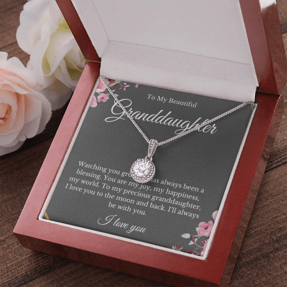 Eternal Hope, Grandparent Granddaughter Necklace, Grandfather Gift, Jewelry for Granddaughter, Message Card, Christmas Gift