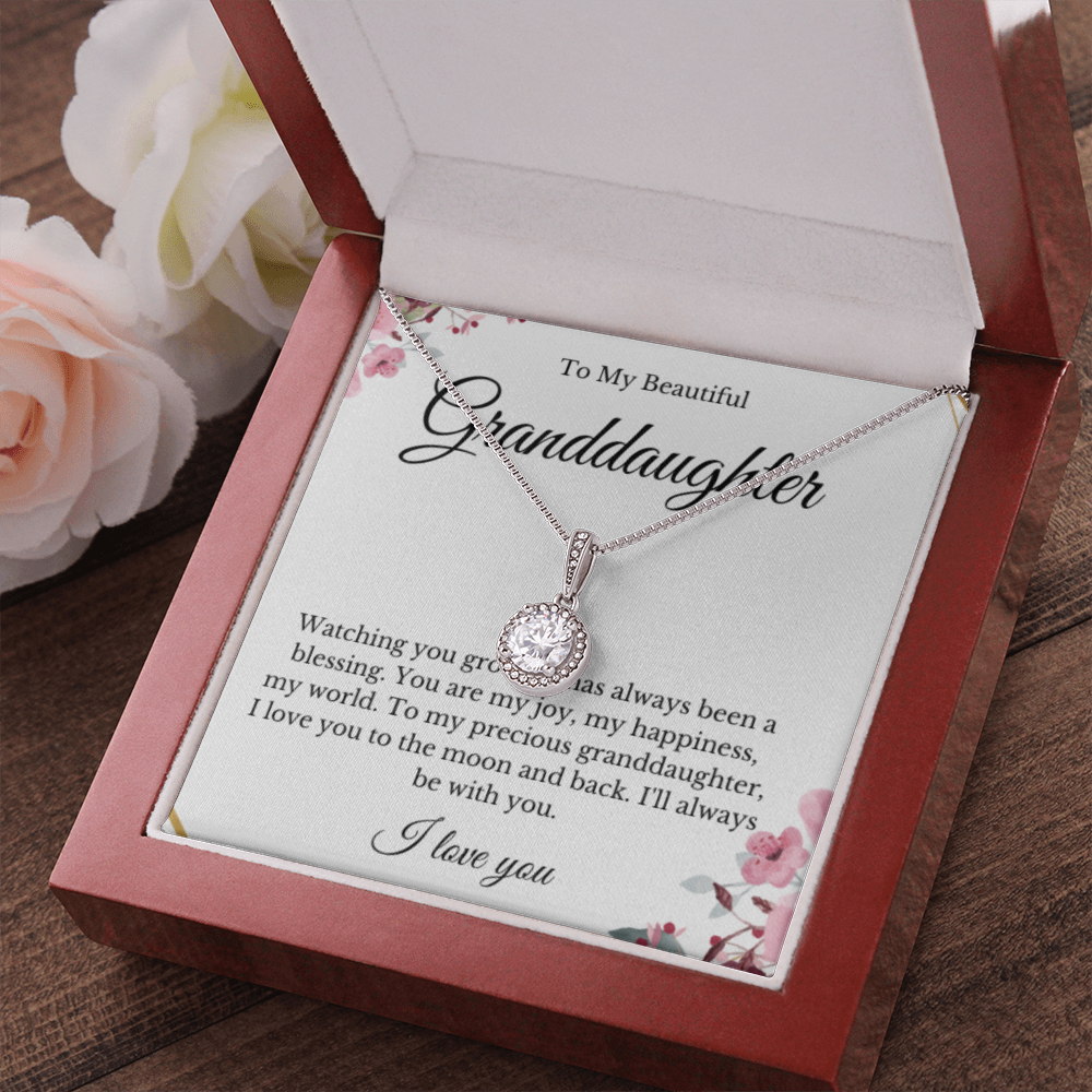 Eternal Hope, Grandparent Granddaughter Necklace, Grandfather Gift, Jewelry for Granddaughter, Message Card, Christmas Gift