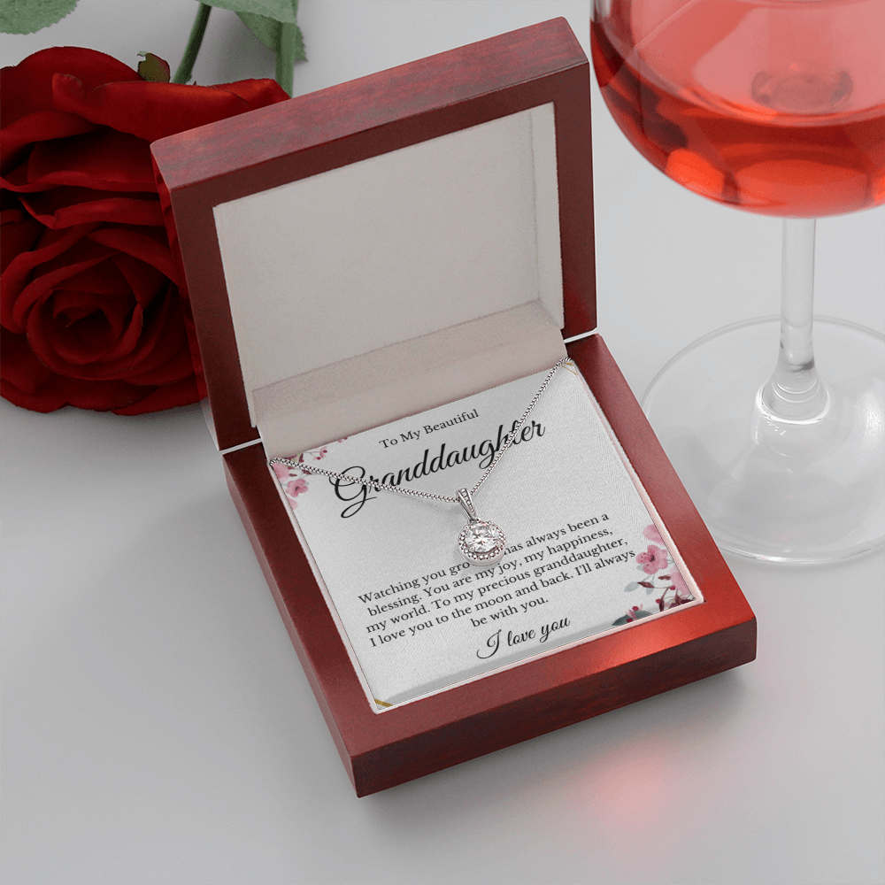 Eternal Hope, Grandparent Granddaughter Necklace, Grandfather Gift, Jewelry for Granddaughter, Message Card, Christmas Gift