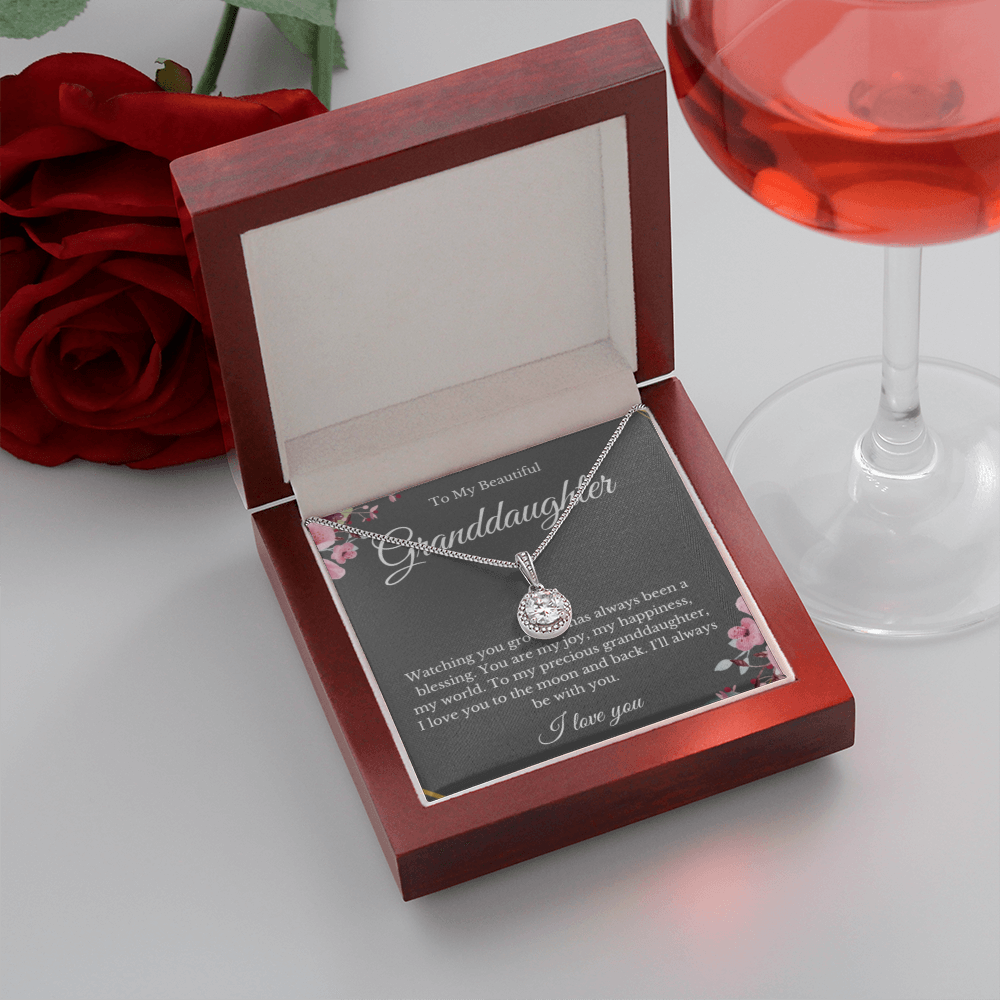 Eternal Hope, Grandparent Granddaughter Necklace, Grandfather Gift, Jewelry for Granddaughter, Message Card, Christmas Gift