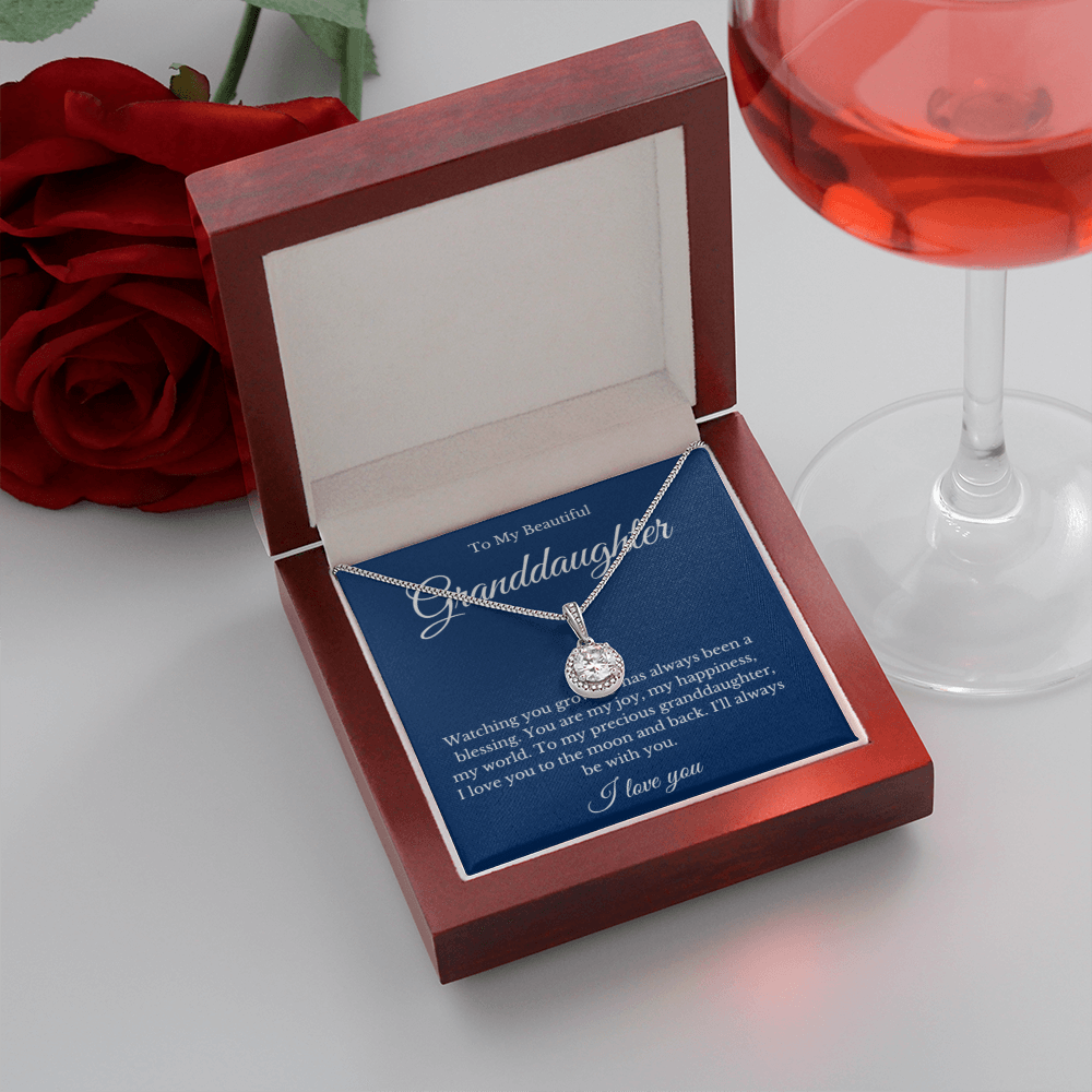 Eternal Hope, Grandparent Granddaughter Necklace, Grandfather Gift, Jewelry for Granddaughter, Message Card, Christmas Gift