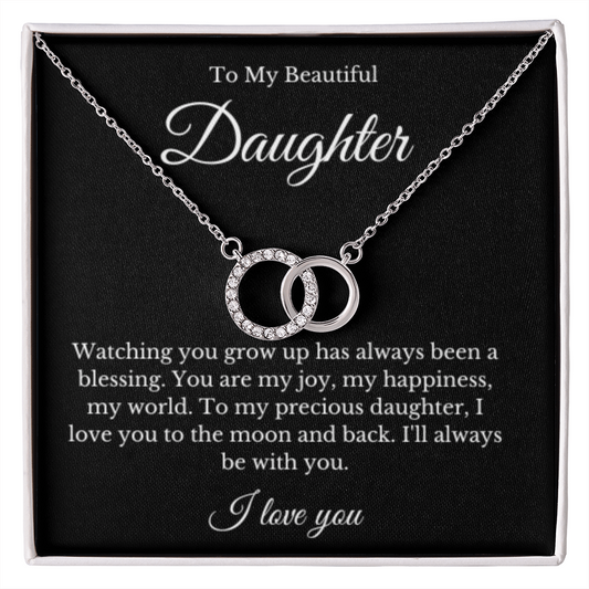 Link Jewelry, Mom Daughter Necklace, Mom Gift, Mother's Day Gift, Daughter Gift, Jewelry for Mom, Message Card Necklace, Christmas Gift