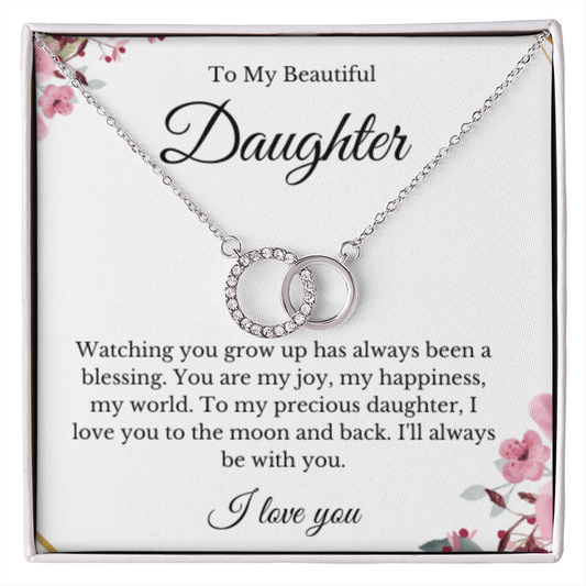 Link Jewelry, Mom Daughter Necklace, Mom Gift, Mother's Day Gift, Daughter Gift, Jewelry for Mom, Message Card Necklace, Christmas Gift