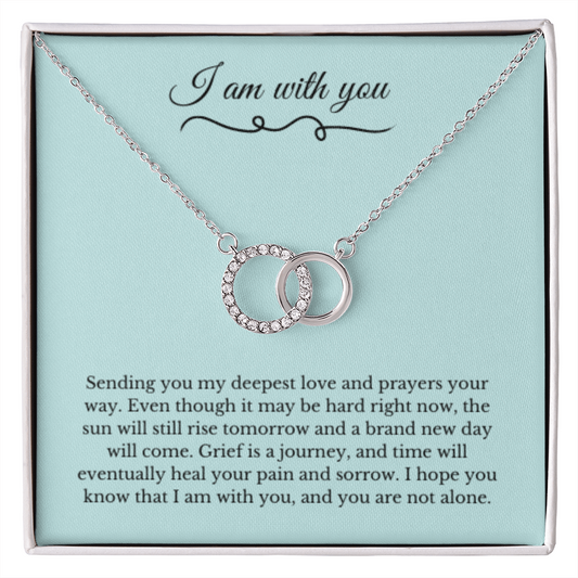 Circle Link Neckace, Dealing with Loss Gift, I am with you, Grief, Thinking of you, Bereavement Jewelry, Sympathy, Loss of Loved One Necklace, Sympathy Necklace