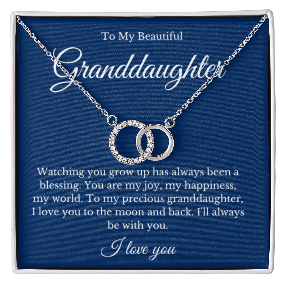 Link Jewelry, Grandparents Granddaughter Necklace, Grandchild Gift, Jewelry for Granddaughter, Message Card Necklace, Minimalist Christmas Gift