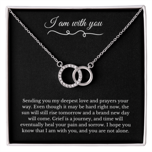Circle Link Neckace, Dealing with Loss Gift, I am with you, Grief, Thinking of you, Bereavement Jewelry, Sympathy, Loss of Loved One Necklace, Sympathy Necklace
