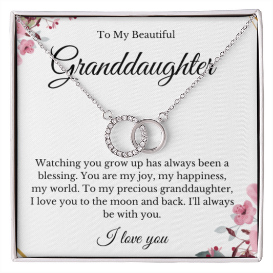 Link Jewelry, Grandparents Granddaughter Necklace, Grandchild Gift, Jewelry for Granddaughter, Message Card Necklace, Minimalist Christmas Gift
