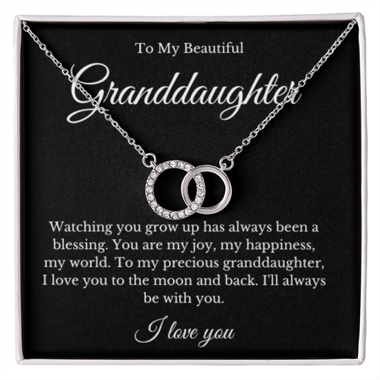 Link Jewelry, Grandparents Granddaughter Necklace, Grandchild Gift, Jewelry for Granddaughter, Message Card Necklace, Minimalist Christmas Gift