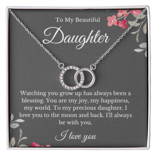 Link Jewelry, Mom Daughter Necklace, Mom Gift, Mother's Day Gift, Daughter Gift, Jewelry for Mom, Message Card Necklace, Christmas Gift
