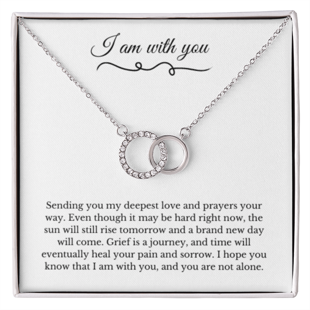 Circle Link Neckace, Dealing with Loss Gift, I am with you, Grief, Thinking of you, Bereavement Jewelry, Sympathy, Loss of Loved One Necklace, Sympathy Necklace