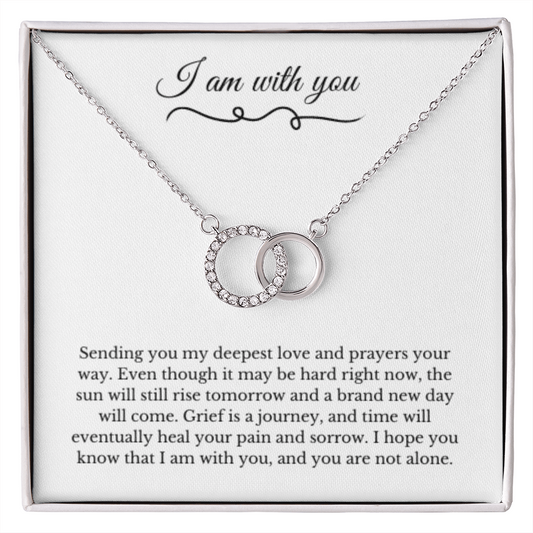 Circle Link Neckace, Dealing with Loss Gift, I am with you, Grief, Thinking of you, Bereavement Jewelry, Sympathy, Loss of Loved One Necklace, Sympathy Necklace