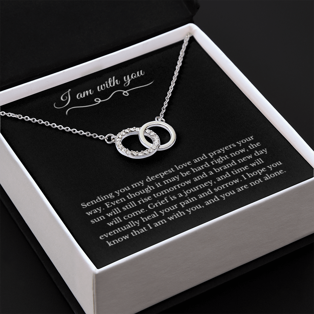 Circle Link Neckace, Dealing with Loss Gift, I am with you, Grief, Thinking of you, Bereavement Jewelry, Sympathy, Loss of Loved One Necklace, Sympathy Necklace
