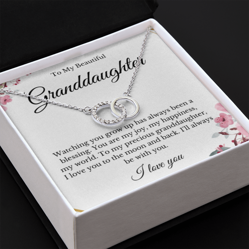 Link Jewelry, Grandparents Granddaughter Necklace, Grandchild Gift, Jewelry for Granddaughter, Message Card Necklace, Minimalist Christmas Gift