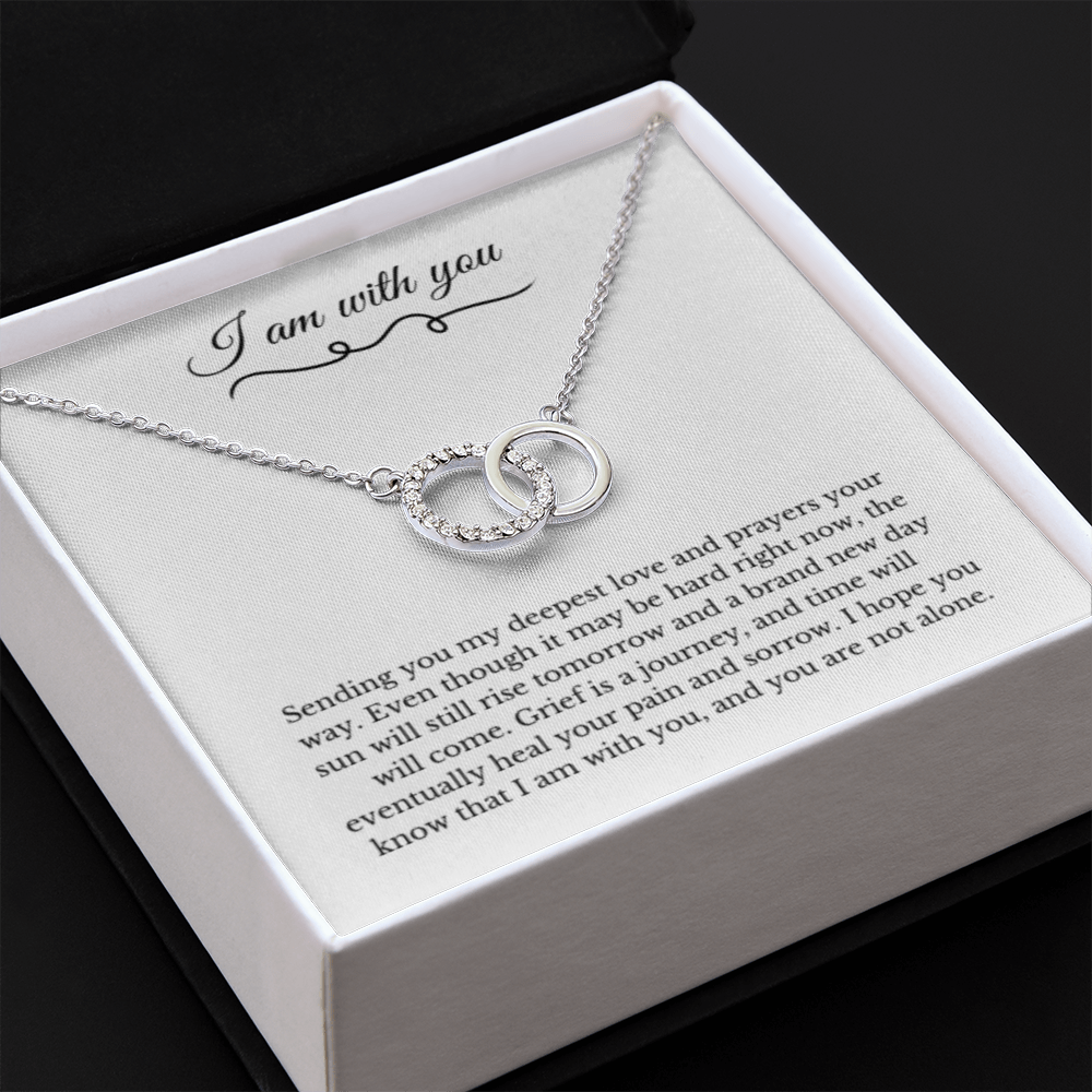 Circle Link Neckace, Dealing with Loss Gift, I am with you, Grief, Thinking of you, Bereavement Jewelry, Sympathy, Loss of Loved One Necklace, Sympathy Necklace