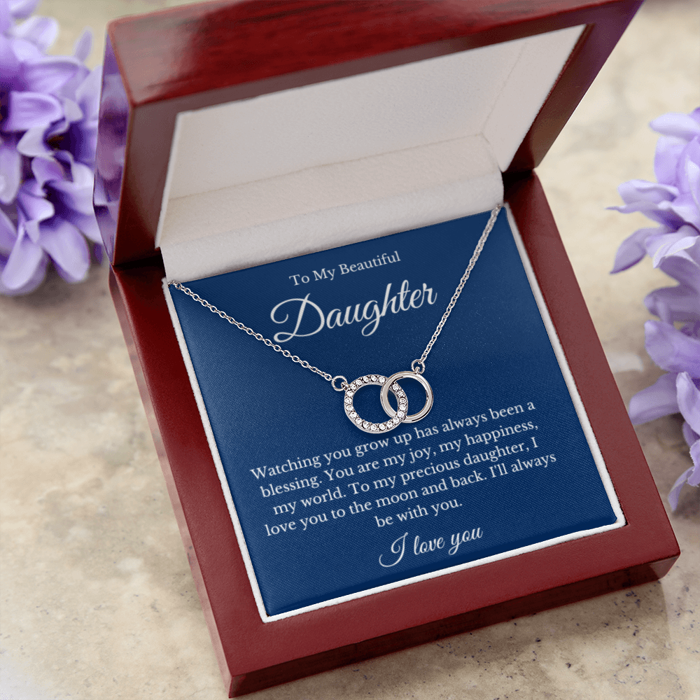 Link Jewelry, Mom Daughter Necklace, Mom Gift, Mother's Day Gift, Daughter Gift, Jewelry for Mom, Message Card Necklace, Christmas Gift