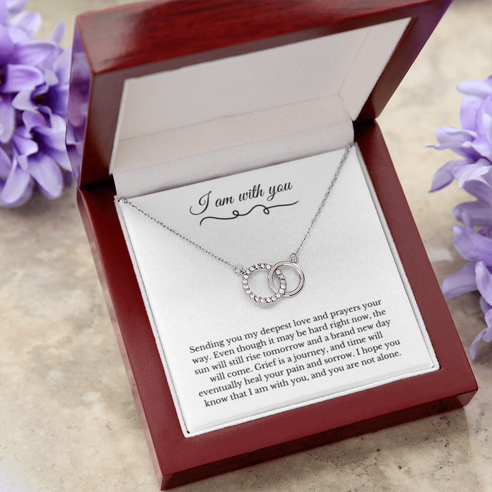 Circle Link Neckace, Dealing with Loss Gift, I am with you, Grief, Thinking of you, Bereavement Jewelry, Sympathy, Loss of Loved One Necklace, Sympathy Necklace