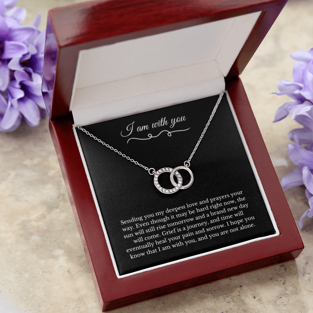 Circle Link Neckace, Dealing with Loss Gift, I am with you, Grief, Thinking of you, Bereavement Jewelry, Sympathy, Loss of Loved One Necklace, Sympathy Necklace