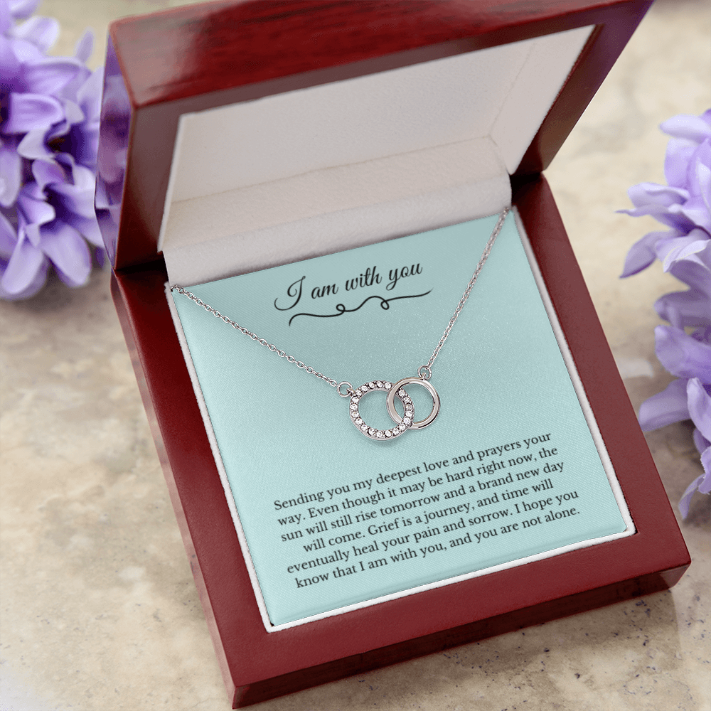 Circle Link Neckace, Dealing with Loss Gift, I am with you, Grief, Thinking of you, Bereavement Jewelry, Sympathy, Loss of Loved One Necklace, Sympathy Necklace