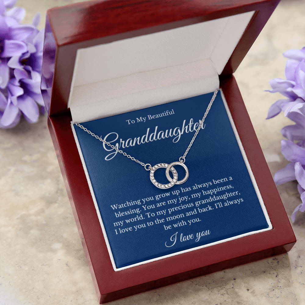 Link Jewelry, Grandparents Granddaughter Necklace, Grandchild Gift, Jewelry for Granddaughter, Message Card Necklace, Minimalist Christmas Gift
