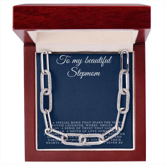 To My Beautiful Stepmom Forever Linked Necklace
