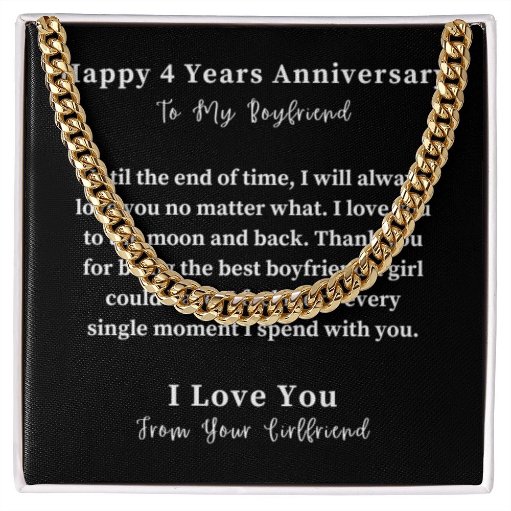 Cuban Link Chain Necklace Gift For Him, Birthday Gift For Him, Christmas Gift Jewelry For Him