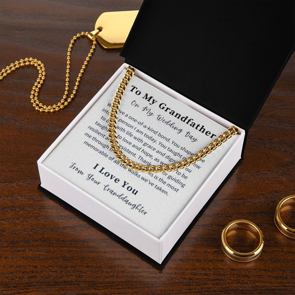 Cuban Link Chain Necklace Gift For Him, Birthday Gift For Him, Christmas Gift Jewelry For Him