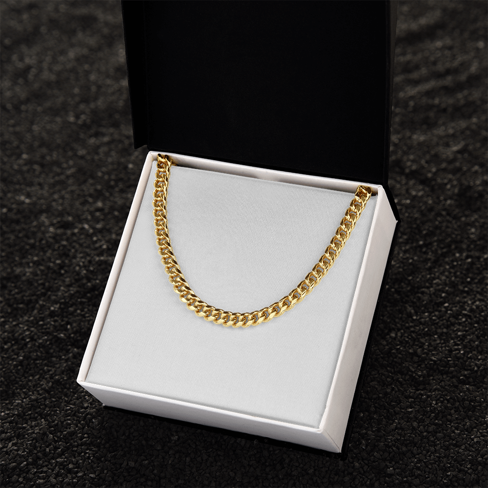 To My Son Necklace, Mother Son Necklace, Mother to Son Birthday Gift, Gifts to Son from Mom, Cuban Link Chain Necklace Gift, Message Card Jewelry