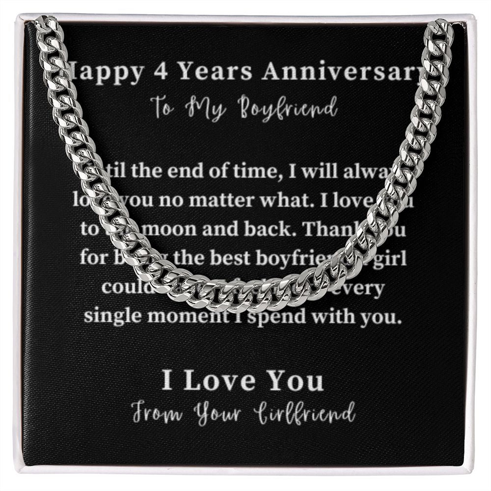 Cuban Link Chain Necklace Gift For Him, Birthday Gift For Him, Christmas Gift Jewelry For Him