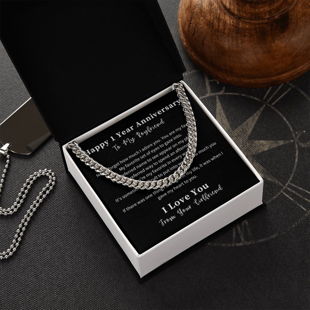 Cuban Link Chain Necklace Gift For Him, Birthday Gift For Him, Christmas Gift Jewelry For Him