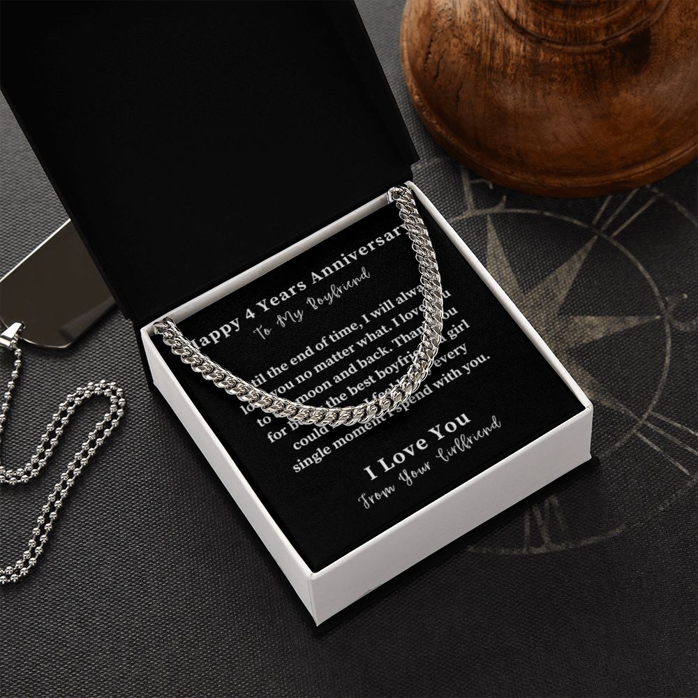 Cuban Link Chain Necklace Gift For Him, Birthday Gift For Him, Christmas Gift Jewelry For Him